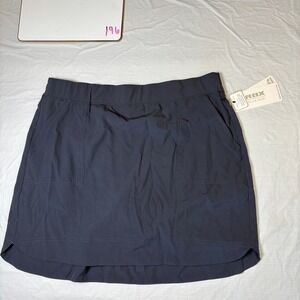 RBX Active Womens Plus Size 1X Charcoal Grey Skort Hidden Pocket CR5115XR NWT